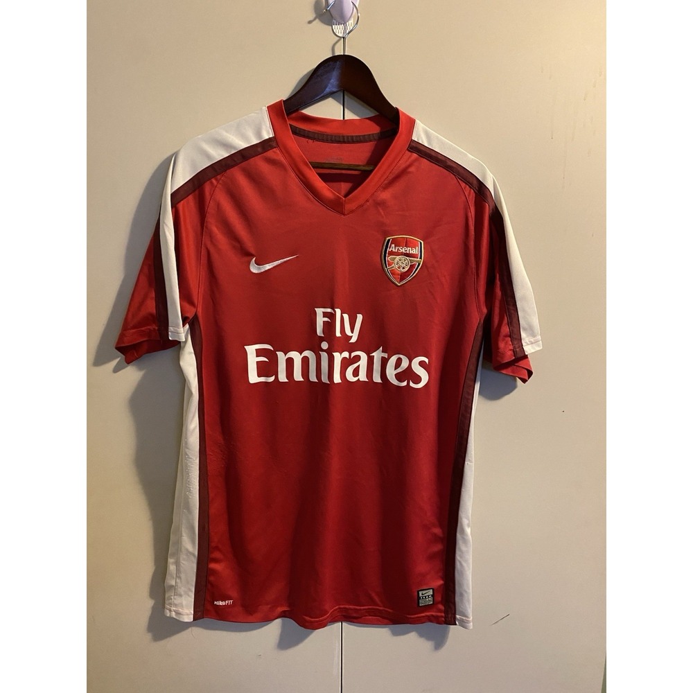 Nike Arsenal London 2008 2009 Home Football Shirt Soccer Jersey Red Mens L